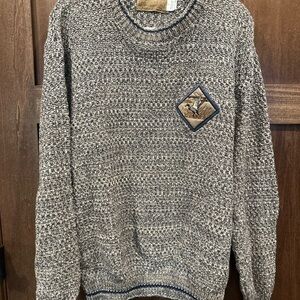 Vintage Shenandoah Crewneck Sweater with Ribbed Trim and Mallard Patch